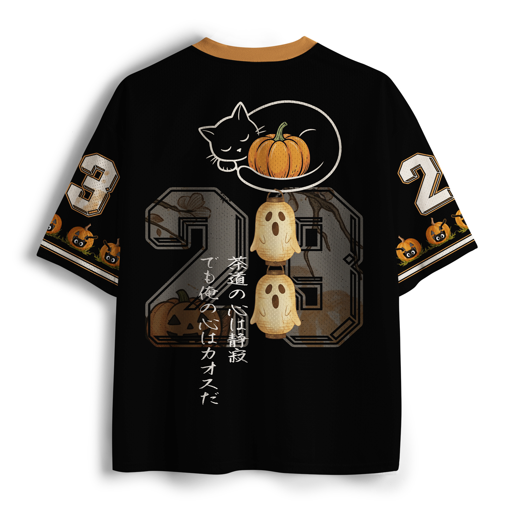 Tokyo-Tiger Halloween Cat Tea Ceremony Mesh Jersey