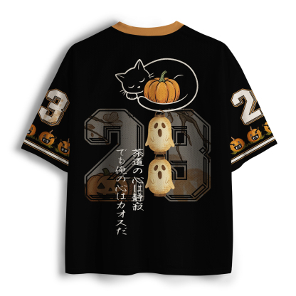 Tokyo-Tiger Halloween Cat Tea Ceremony Mesh Jersey
