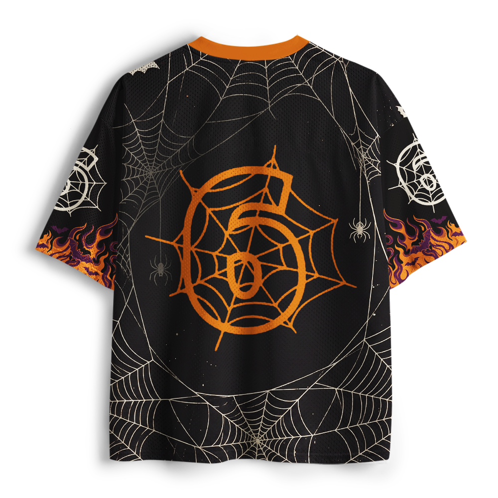 Tokyo-Tiger Halloween Ghost Black Cat Pumpkin Mesh Jersey