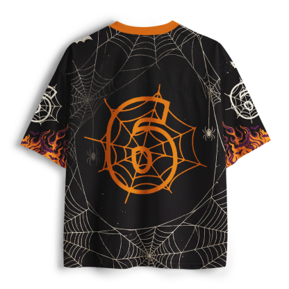 Tokyo-Tiger Halloween Ghost Black Cat Pumpkin Mesh Jersey