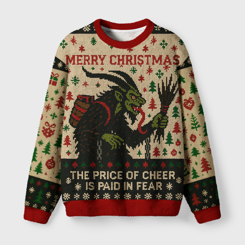 Tokyo-Tiger Krampus：The Price Of Cheer Is Paid In Fear Christmas Ugly Sweatshirt