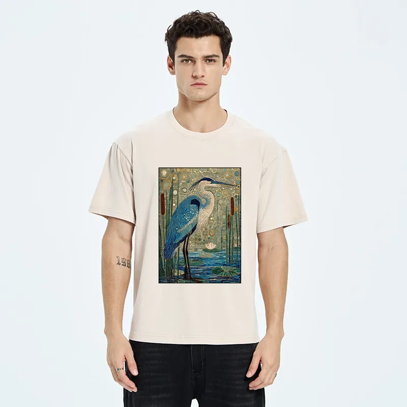 Tokyo‑Tiger Golden Pond Bird Washed T‑Shirt