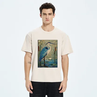 Tokyo‑Tiger Golden Pond Bird Washed T‑Shirt
