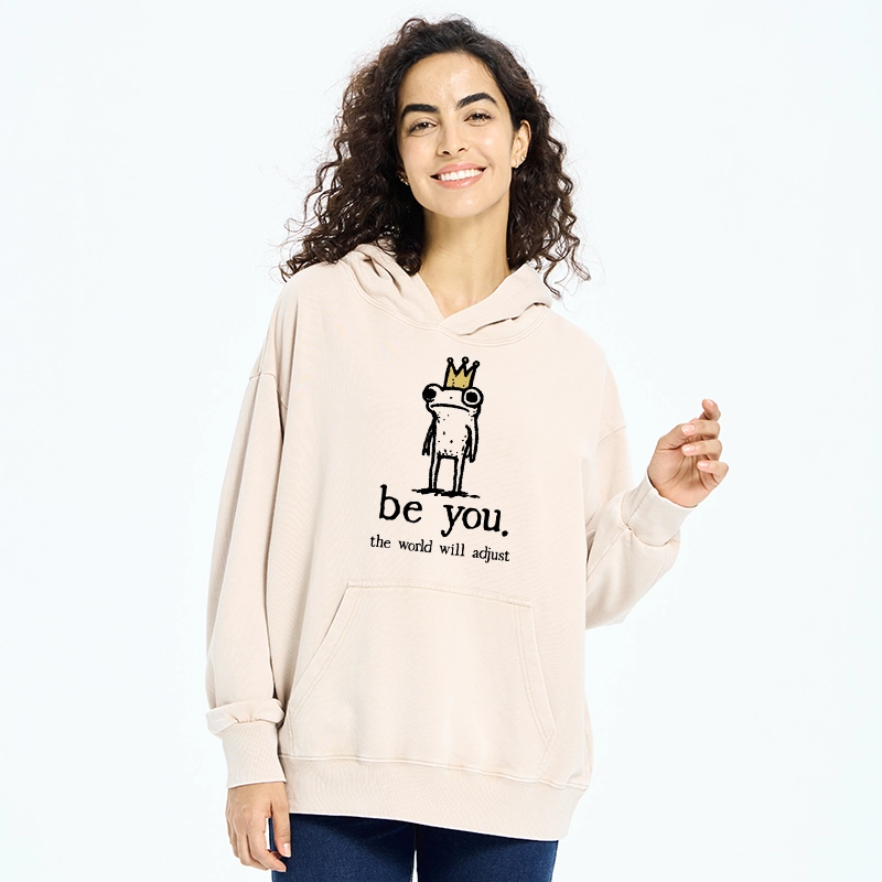 Tokyo-Tiger Crown Frog Stays True To Self Washed Hoodie