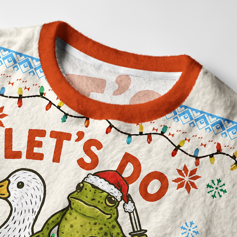 Tokyo-Tiger Merry Mischief Makers Fuzzy Christmas Ugly Sweatshirt