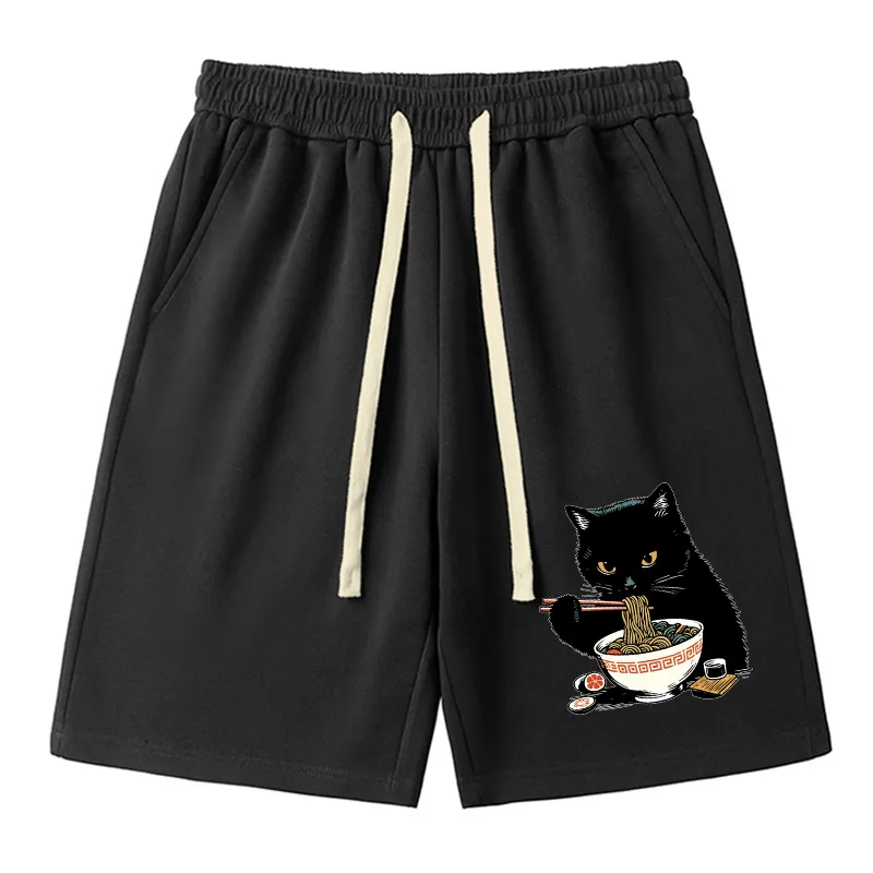 Tokyo-Tiger Cat Eating Favorite Ramen Unisex Shorts Sale