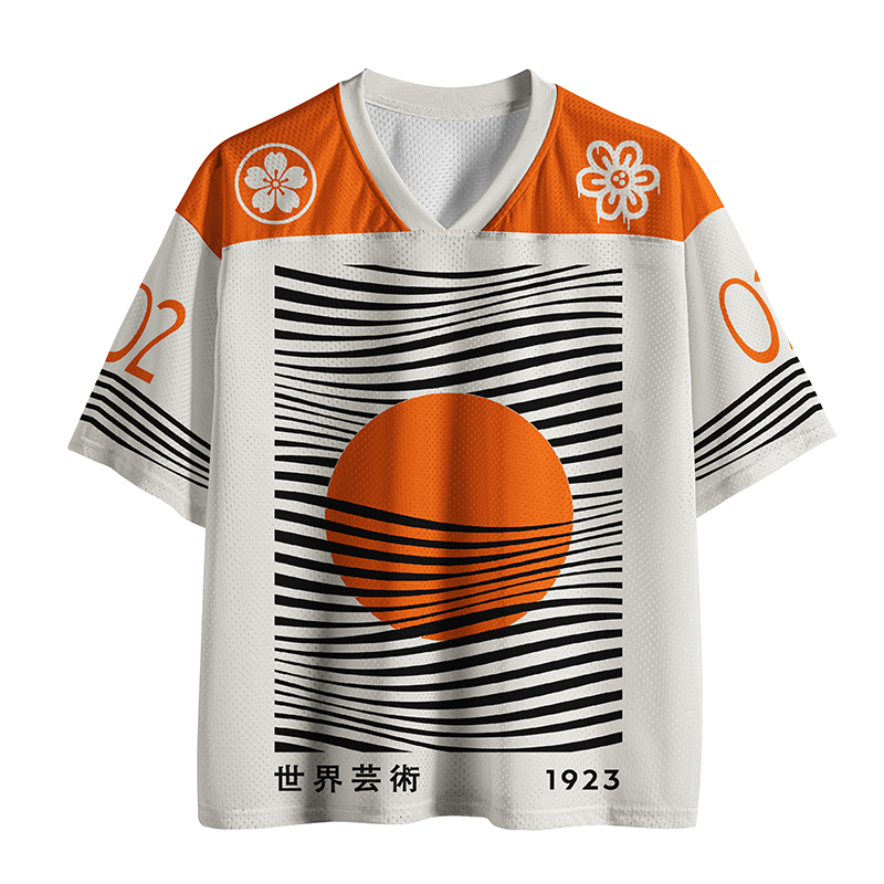 Tokyo-Tiger Minimalist Art Sun Mesh Jersey