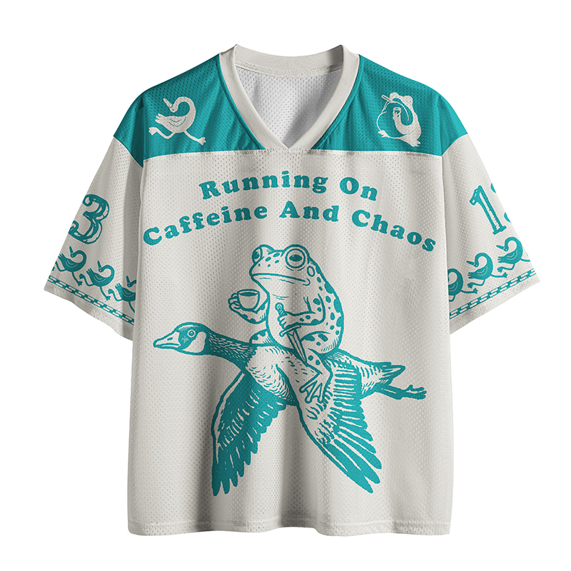 Tokyo-Tiger Running On Caffeine And Chaos Mesh Jersey