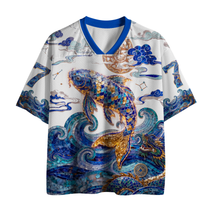 Tokyo-Tiger Cosmic Koi Of Chaotic Luck Mesh Jersey
