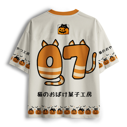 Tokyo-Tiger Kitty Biscuits Halloween Mesh Jersey