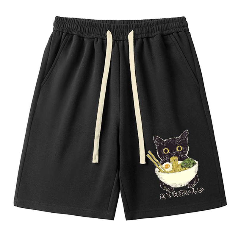 [Tokyo-Tiger Ramen Lover Cute Cat Unisex Shorts