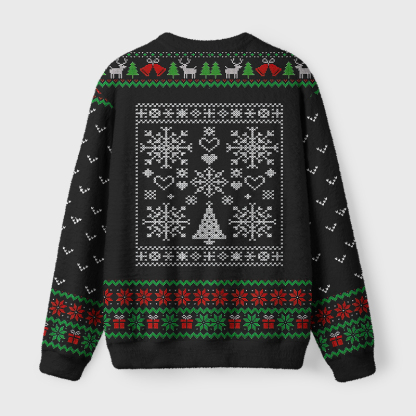 Tokyo-Tiger The Cat Is Watching You Today Fuzzy Christmas Ugly Sweatshirt