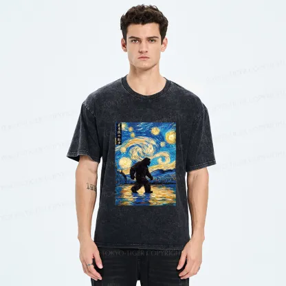 Tokyo-Tiger Bigfoot Under The Stars Washed T-Shirt