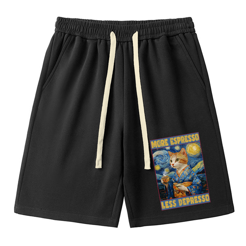 Tokyo-Tiger Funny More Espresso Less Depresso Unisex Shorts