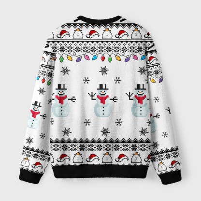 Tokyo-Tiger Capybara Smoking Fuzzy Christmas Ugly Sweatshirt