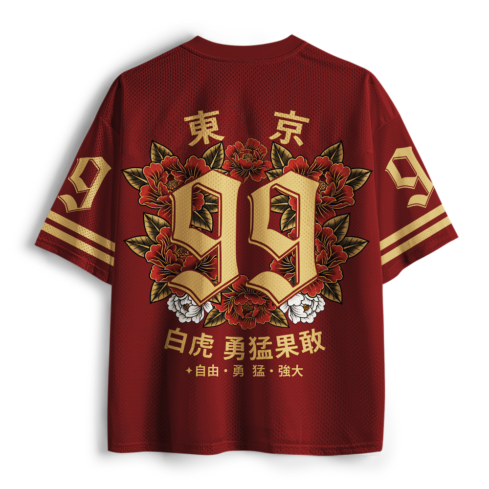 Tokyo-Tiger Oriental Tiger Peony Brave Power #99 Mesh Jersey