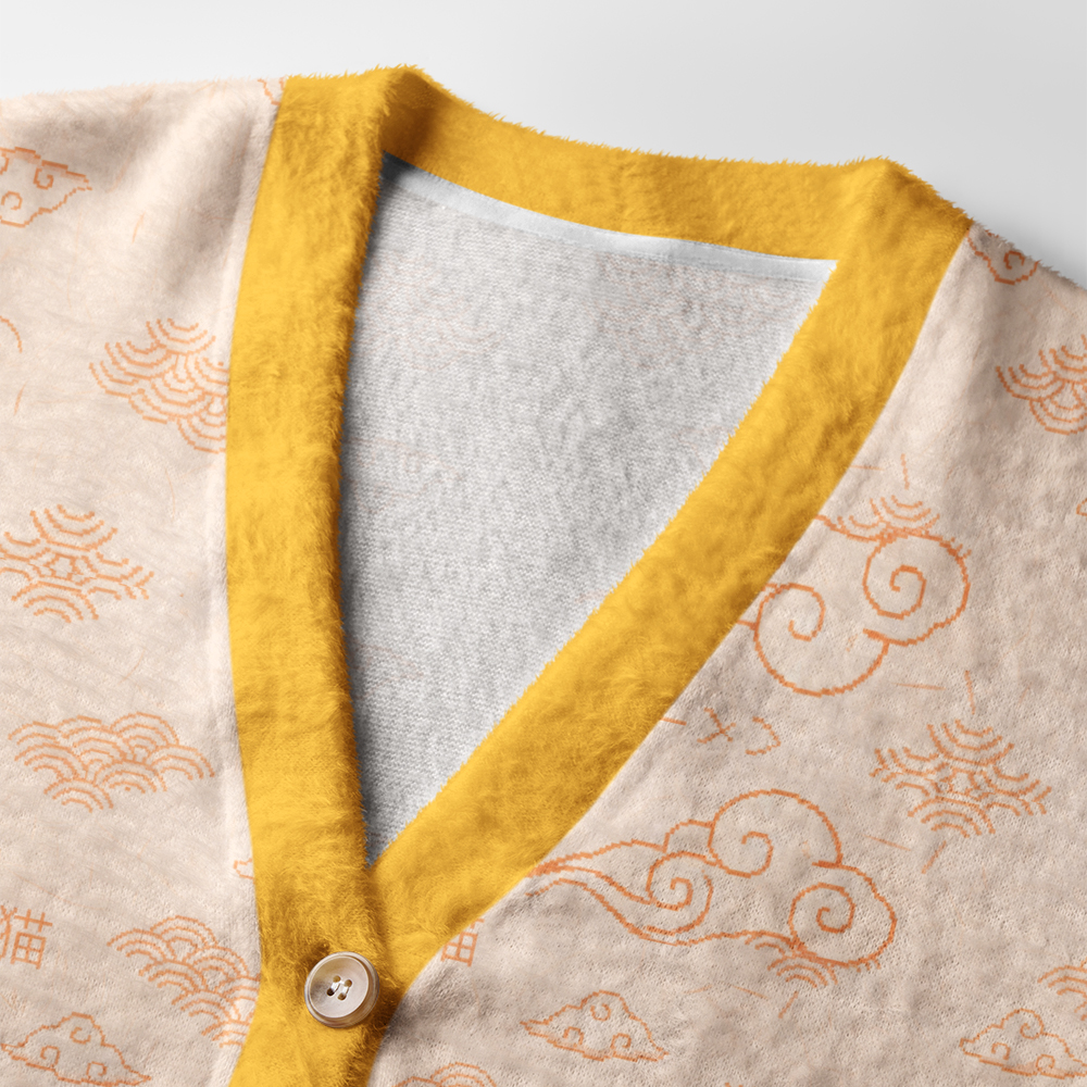 Tokyo-Tiger Funny Cat Ramen Feast Ugly Cardigan Sweater