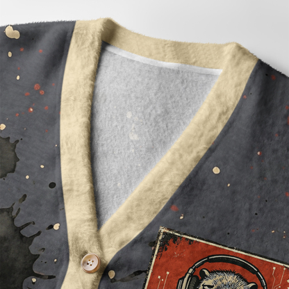 Tokyo-Tiger "BRUH" Capy Gamer Ugly Cardigan Sweater
