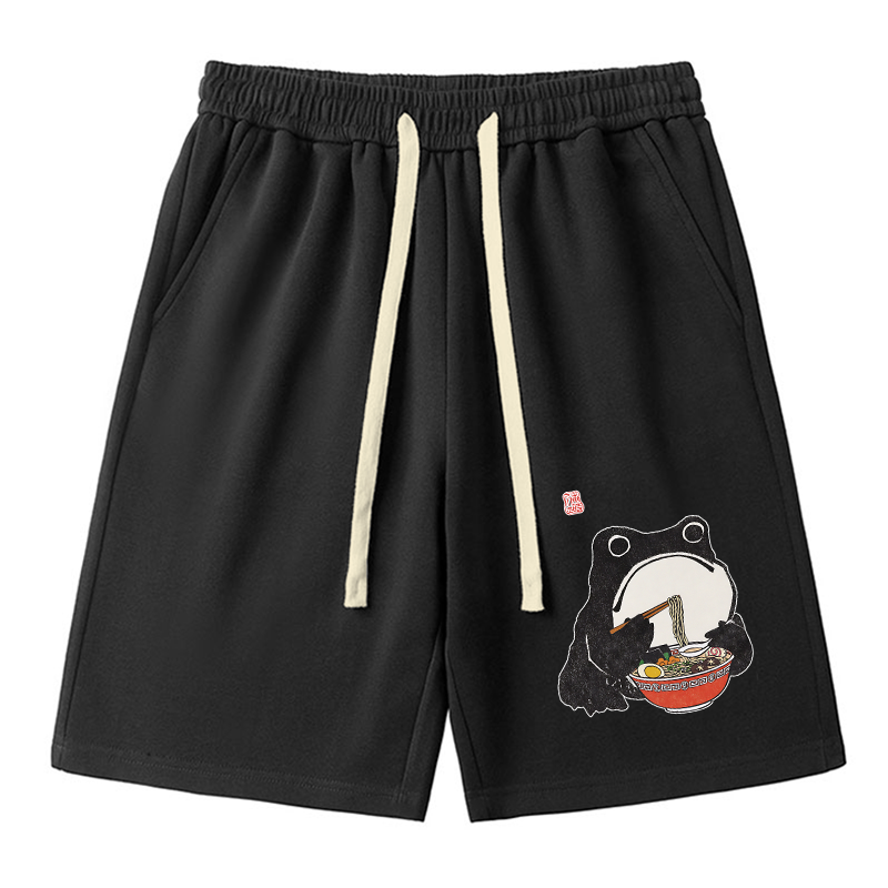 Tokyo-Tiger Funny Frog Eating Ramen Unisex Shorts