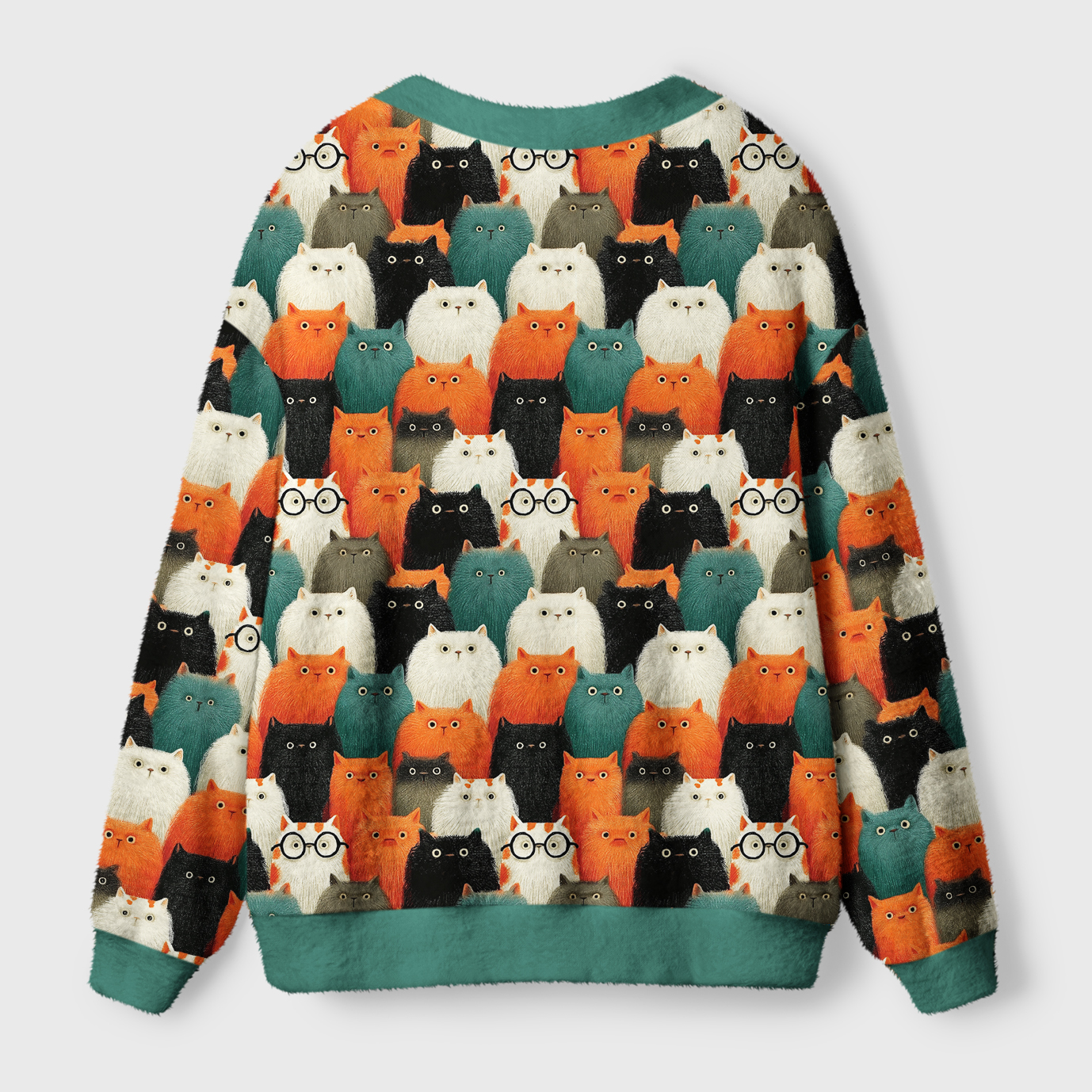 Tokyo-Tiger Various Cats Are Watching You Ugly Cardigan Sweater