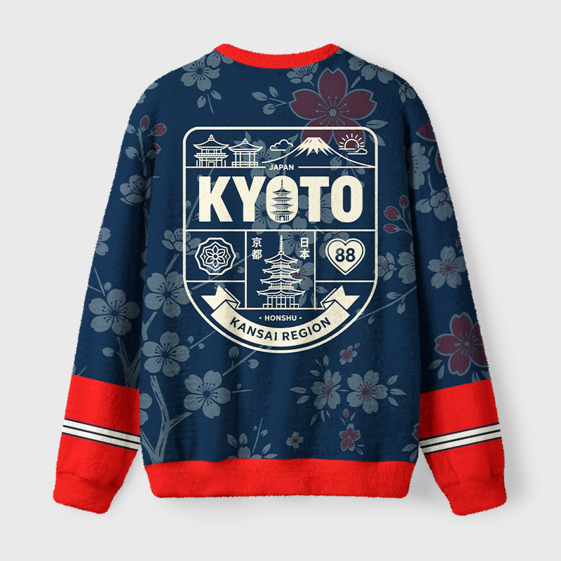 Tokyo-Tiger Kyoto Kimono Fuzzy Christmas Ugly Sweatshirt