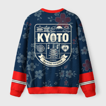 Tokyo-Tiger Kyoto Kimono Fuzzy Christmas Ugly Sweatshirt