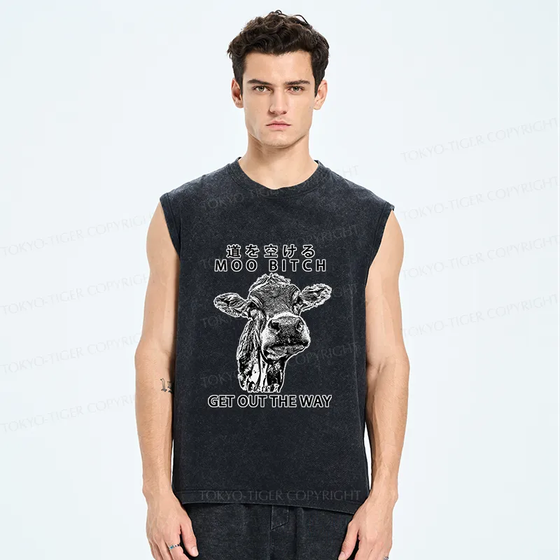 Tokyo-Tiger Funny Cow Washed Tank