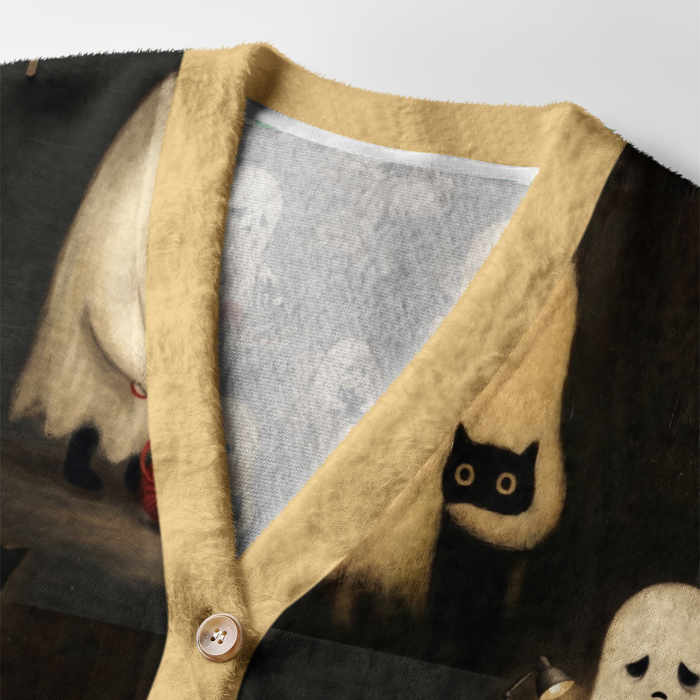 Tokyo-Tiger No Hope But A Cat Ugly Cardigan Sweater