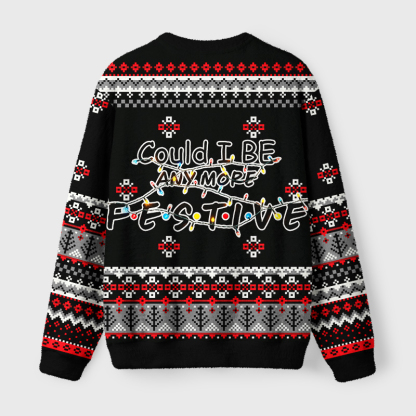 Tokyo-Tiger Three Bears Stand Together Black Fuzzy Christmas Ugly Sweatshirt