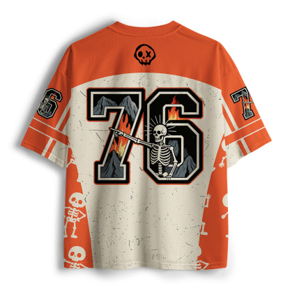 Tokyo-Tiger Thinking Of You Skull Mesh Jersey