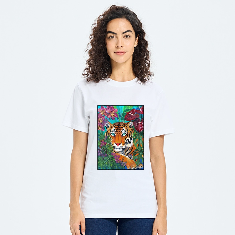 Tokyo-Tiger Floral Tiger Portrait Classic T-Shirt