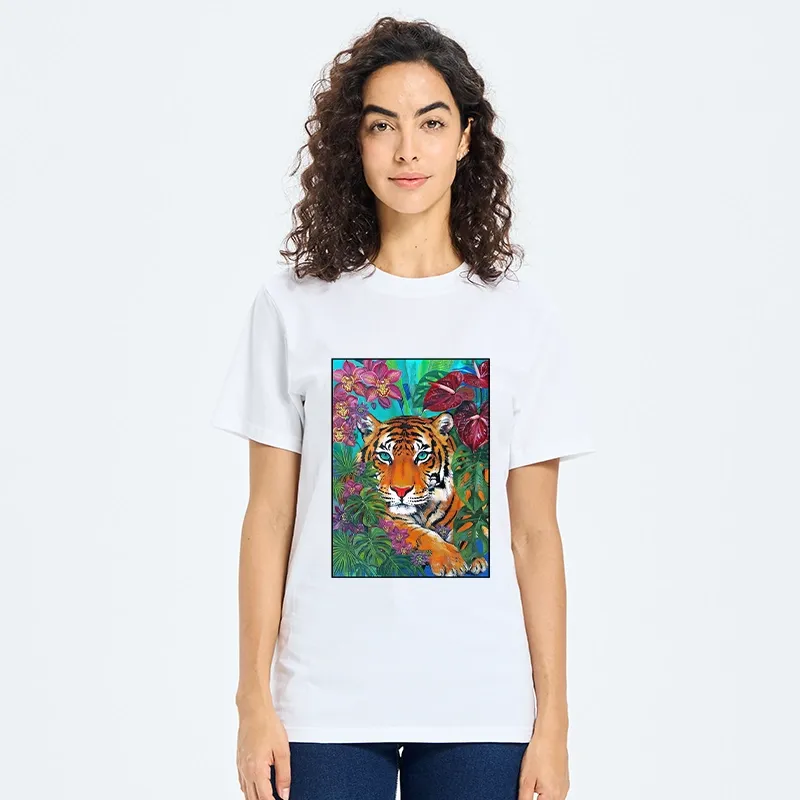 Tokyo-Tiger Floral Tiger Portrait Classic T-Shirt