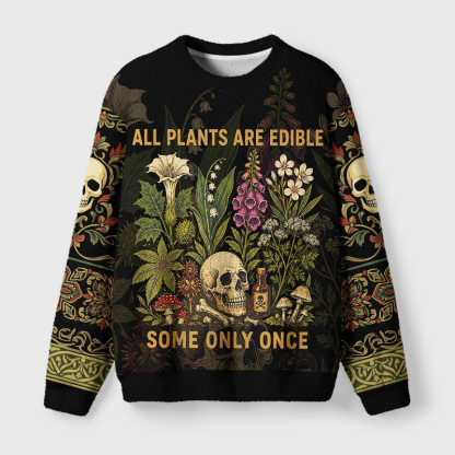Tokyo-Tiger Beautiful Poison Floral Fuzzy Christmas Ugly Sweatshirt