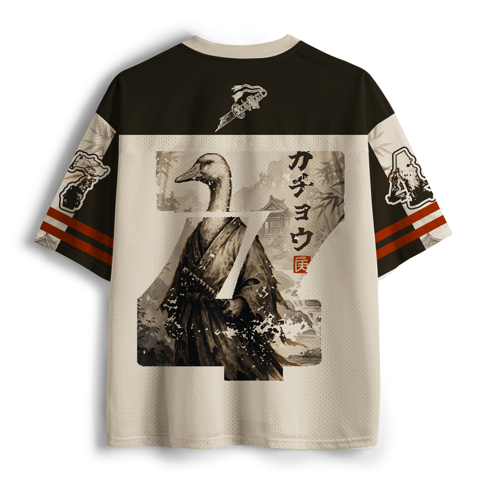 Tokyo-Tiger Samurai Duck Art Mesh Jersey