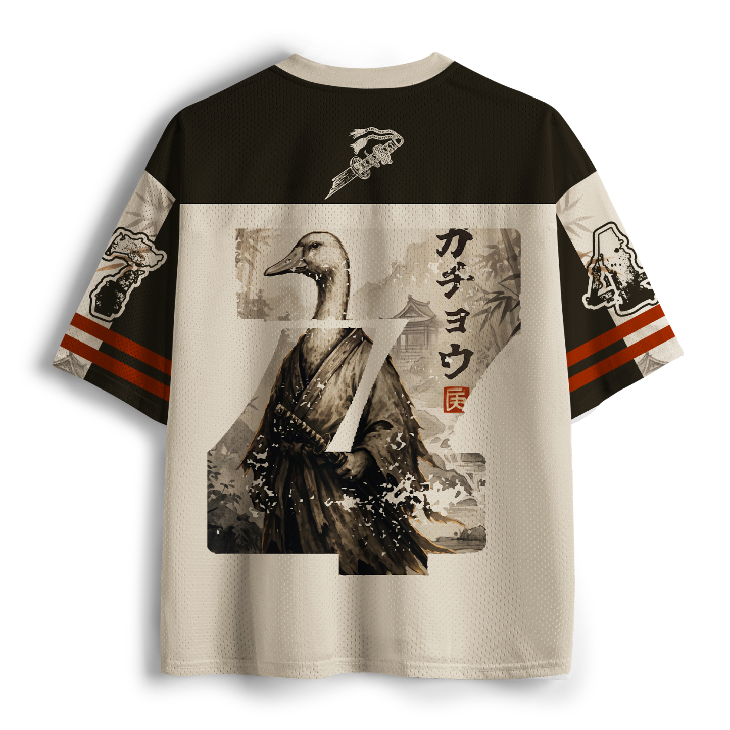 Tokyo-Tiger Samurai Duck Art Mesh Jersey