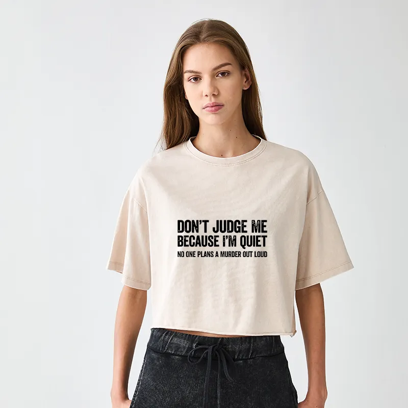 Tokyo-Tiger Sarcastic Funny Quote Women's Washed Crop T-Shirt