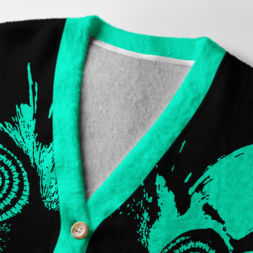 Tokyo-Tiger Cool Cat Japanese Ugly Cardigan Sweater