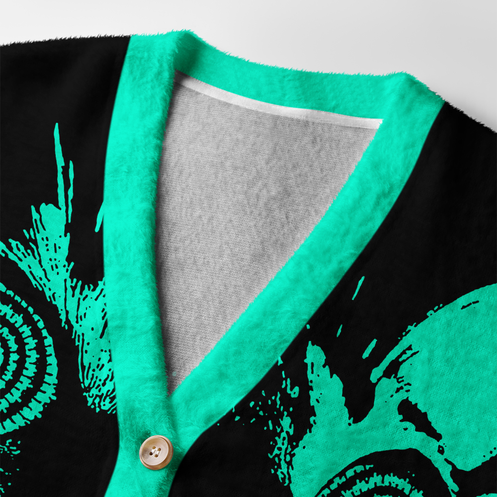 Tokyo-Tiger Cool Cat Japanese Ugly Cardigan Sweater