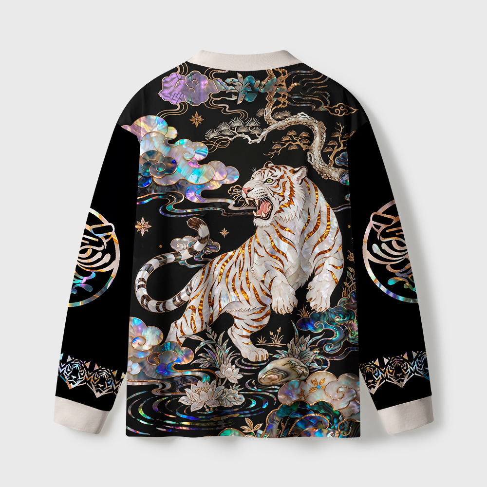 Tokyo-Tiger Celestial Tiger Rising Eco-Friendly Long Sleeve T-Shirt