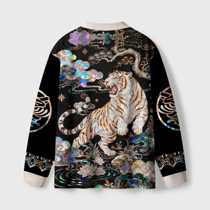 Tokyo-Tiger Celestial Tiger Rising Eco-Friendly Long Sleeve T-Shirt