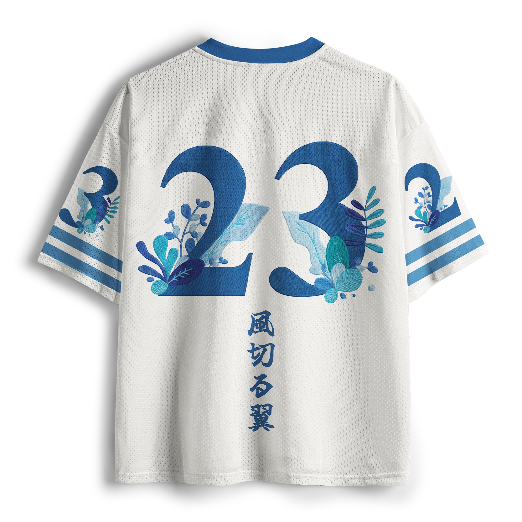 Tokyo-Tiger Stylish Blue Heron Mesh Jersey