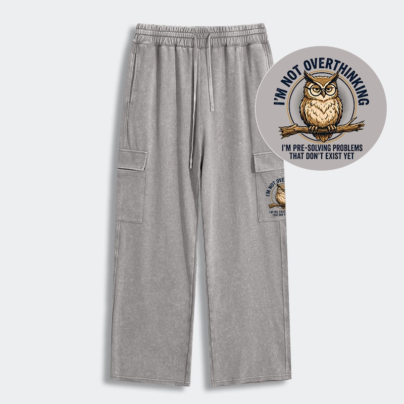 Tokyo-Tiger Overthink Master Owl Washed Utility Sweatpants