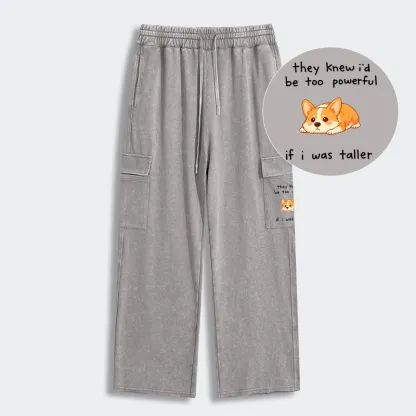 Tokyo-Tiger Funny Short Dog Joke Washed Utility Sweatpants