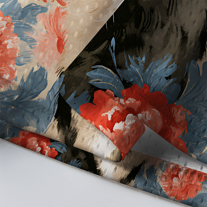 Tokyo-Tiger Cat Among Peonies Mesh Jersey