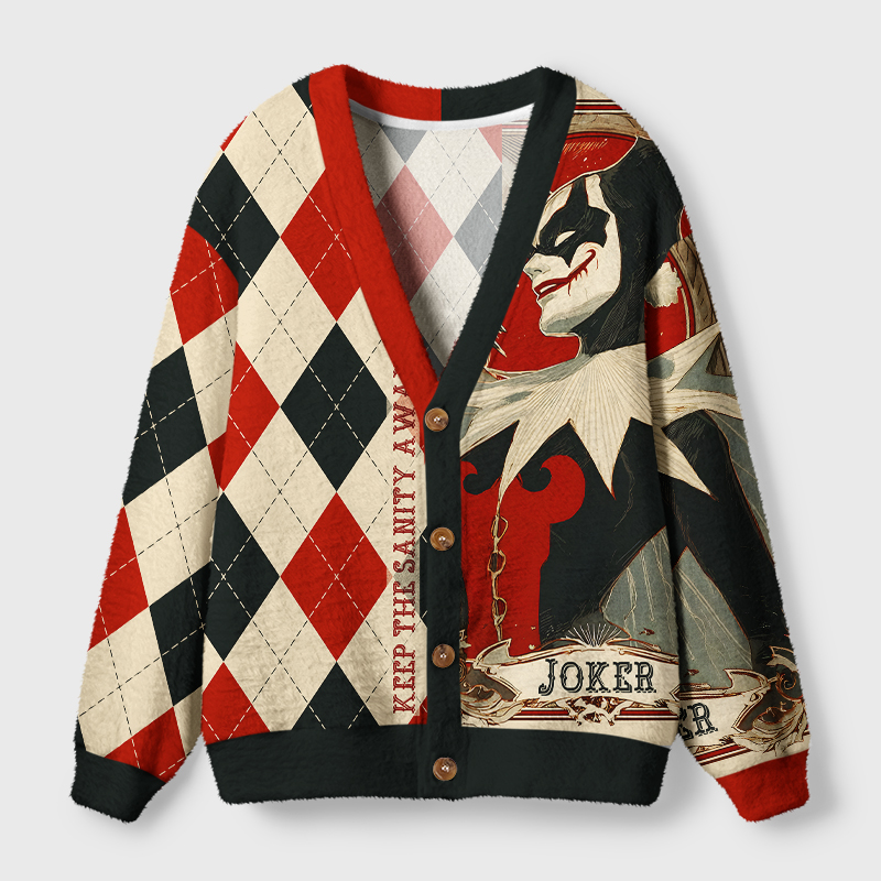 Tokyo-Tiger Joker：No Sanity Allowed Ugly Cardigan Sweater