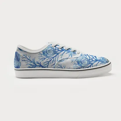 Tokyo-Tiger Shell And Coral Canvas Shoes