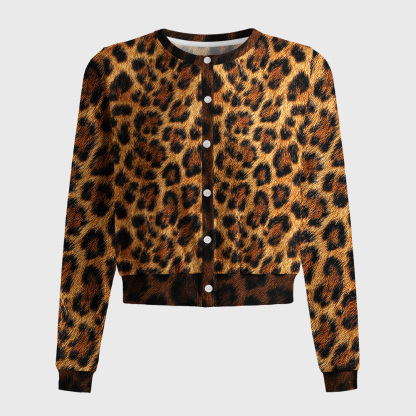 Tokyo-Tiger Savanna-Spirit Leopard Spots: The Wild Charm Women's Lightweight Cardigan