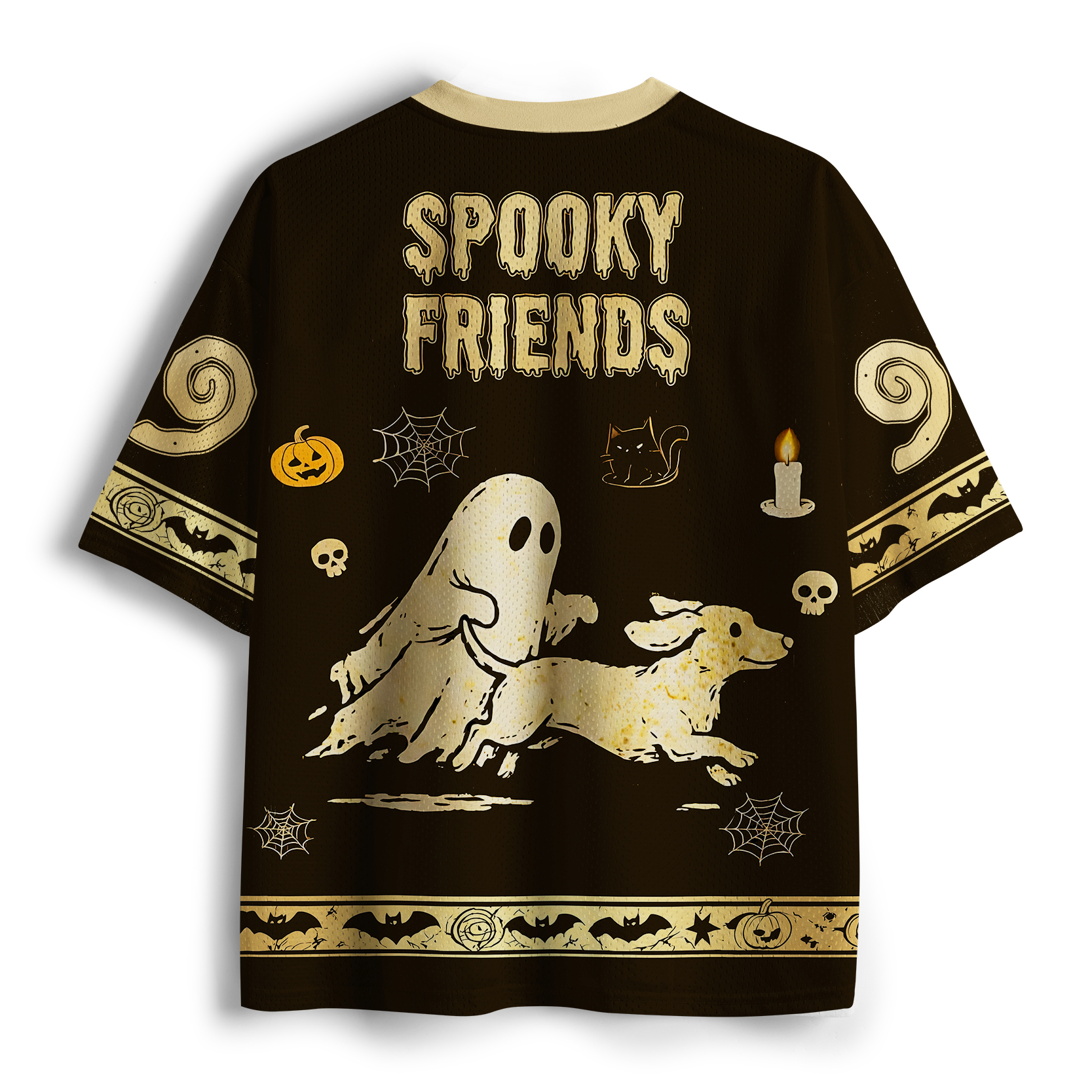 Tokyo-Tiger Funny Ghost Puppy Boo Mesh Jersey
