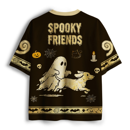Tokyo-Tiger Funny Ghost Puppy Boo Mesh Jersey