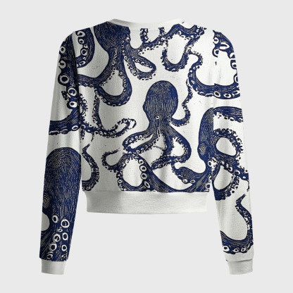 Tokyo-Tiger Ocean Octopus Women's Lightweight Cardigan